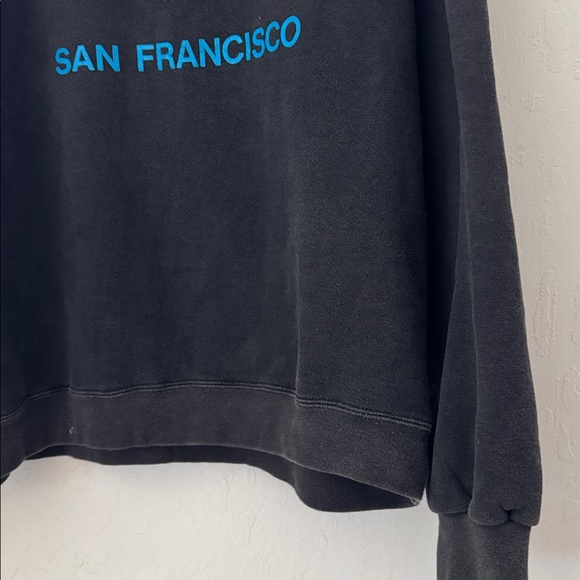 vintage 90s Hard Rock Cafe San Francisco black crewneck sweatshirt Large USA - Picture 4 of 5